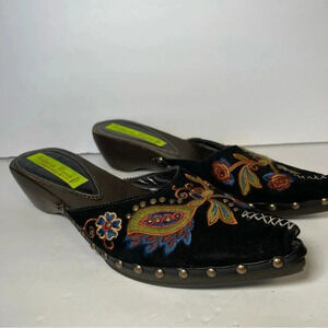 Materia Prima By Goffredo Fantini Shoes Size 39 U.S 8.5 Studded Clog Mule *flaw